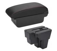 Bracciolo Centrale Per Kia Per Rio Accessorio Per Il Modello Sud America Vano portaoggetti console centrale(B1 Nero rosso 3USB)