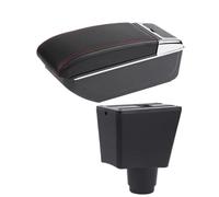 Bracciolo Centrale Per Logan 2 Per Sandero 2 Bracciolo Auto Bracciolo Box Portaoggetti Accessori Retrofit Interni Auto Poggia Braccio(B red line NO USB)