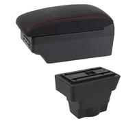 Bracciolo Centrale Per Opel Per Astra J 2012-2023 Bracciolo Centrale Per Auto Con Portaoggetti USB(E1 Red Line)