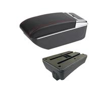 Bracciolo Centrale Per Peugeot 307 CC Per Auto Decappottabile Bracciolo Scatola Portaoggetti Interno Accessori Auto Retrofit Dedicati Bracciolo Portaoggetti(B red line NO USB)