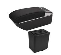 Bracciolo Centrale Per Peugeot Per Partner Per Tepee Bracciolo Auto Scatola Portaoggetti Accessori Ricarica USB(D2 Black black NoUSB)