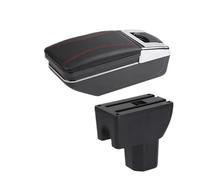 Bracciolo Centrale Per Suzuki Per Splash Bracciolo Box Auto Scatola Portaoggetti Braccio Accessori Auto Dettagli Interni Parti Retrofit Pelle PU Auto Poggia Braccio(A red line NO USB)