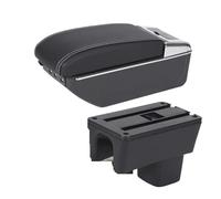 Bracciolo Centrale Per Suzuki Per Swift 2005-2025 Bracciolo Per Auto Scatola Portaoggetti Automatica Rinforzo Interno(A3 Black white 7USB)