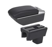 Bracciolo Centrale Per Suzuki Per Swift 2005-2025 Bracciolo Per Auto Scatola Portaoggetti Automatica Rinforzo Interno(B1 Black red 7USB)