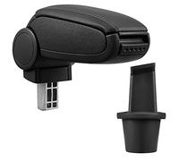 Bracciolo centrale - Poggiabraccio con vano portaoggetti - imbottito - in similpelle - nero