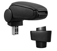 Bracciolo centrale - Poggiabraccio con vano portaoggetti - imbottito - in similpelle - nero