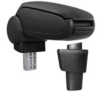 Bracciolo centrale - Poggiabraccio con vano portaoggetti - imbottito - in tessuto - nero