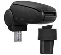 Bracciolo centrale - Poggiabraccio con vano portaoggetti - imbottito - in tessuto - nero