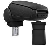 Bracciolo centrale - Poggiabraccio con vano portaoggetti - imbottito - in tessuto - nero