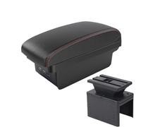 Bracciolo Centrale Scatola Bracciolo Universale Per Auto Centrale Modello Portaoggetti Per Accessori Di Supporto Interno Bracciolo Portaoggetti(B1 Black red 3 USB)