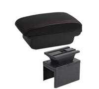 Bracciolo Centrale Scatola Bracciolo Universale Per Auto Modello Portaoggetti Centrale Parti Di Retrofit Allevia L'affaticamento Bracciolo Portaoggetti(A1 Black red NO USB)