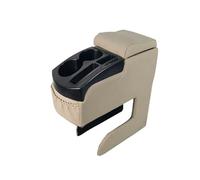 Bracciolo Centrale Scatola portaoggetti per bracciolo della console universale a due fori adatta per accessori per auto con bottiglia AC-458A Kit console centrale per auto(White)