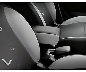 Bracciolo compatibile per 500L 2012-2017 ecopelle nero con laterali grigi e cuciture grigie REGOLABILE IN LUNGHEZZA Armrest mittelarmlehne appoggiabraccio compatibile 500 L fabbricato in Italia