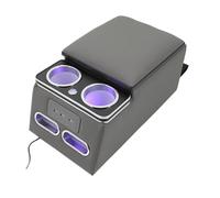 Bracciolo Console Centrale Per VEZEL Per City Per JADE Per CR-Z Per HR-V Box Corrimano Posteriore Caricabatterie Per Cellulare USB(Gray)