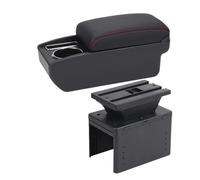 Bracciolo Console Parti Di Modifica L'archiviazione Automatica Degli Accessori Della Scatola Modello Bracciolo Universale Auto(C1 Noir rouge SANS USB)
