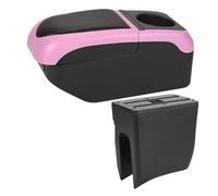 Bracciolo Console Per Dacia Per Box Bracciolo A Molla Auto Centrale Portaoggetti Retrofit Interno(Black Pink)