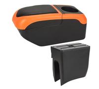 Bracciolo Console Per Dacia Per Box Bracciolo A Molla Auto Centrale Portaoggetti Retrofit Interno(Black Orange)