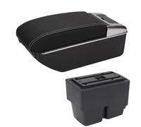 Bracciolo Console Per Ford Per Fiesta Box Bracciolo Dettagli Interni Parti Accessori Auto Braccio Portaoggetti Centrale(B3 Black white 7USB)