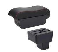Bracciolo Console Per MAZDA Per CX-3 Scatola Portaoggetti Bracciolo Auto Curva Installazione Semplice(B1 Black red 3USB)