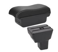 Bracciolo Console Per Nissan Per Kicks 2016-2023 Scatola Portaoggetti Per Auto Bracciolo Dettagli Interni Superficie Curva(B3 Noir et blanc 3USB)