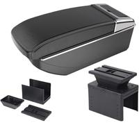 Bracciolo della console centrale per auto Bracciolo per auto, contenitore universale per console centrale(B Black white NO)