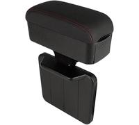 Bracciolo della console centrale per auto Supporto universale per bracciolo auto, contenitore portaoggetti per ricarica wireless(Red line)