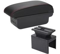 bracciolo dell'auto Bracciolo per auto per Hyundai I20 2021 2022, centro di stoccaggio della console(B Black red 3)