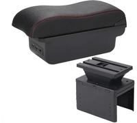 bracciolo dell'auto Bracciolo per auto per Hyundai I20 2021 2022, console centrale portaoggetti(B Black red 3)