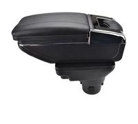 bracciolo dell'auto Centro Centro Console Scatola di Immagazzinaggio Bracciolo Per Kia Per Rio 4 2017 2018 2019 X-Line Bracciolo Girevole In Pelle Car styling(Black thread)