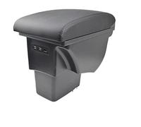 Bracciolo Estensore Dell'automobile In Pelle Nera Bracciolo Centrale per Kia Soul 2010 2011 2012 2013 Doppio Strato Scatola Di Immagazzinaggio Con Porta Tazza USB