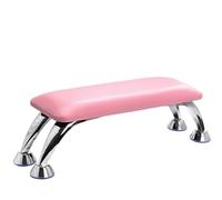 Bracciolo for unghie a forma di U Pelle PU Rosa/Bianco Cuscinetti morbidi for Cuscino rimovibile Tavolo for nero Supporto for Strumento for nail art(Pink)