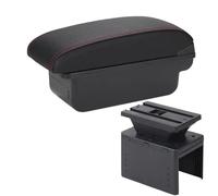 Bracciolo multifunzionale Scatola Bracciolo Per Auto, Parti Interne Del, Portaoggetti Per Console Centrale, Accessori Per Hyundai I20 2021 2022(C red line)