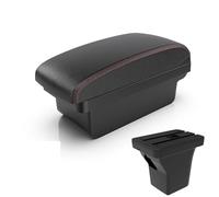 Bracciolo per Auto Consolle Centrale Modifica Aggiornamento Doppio Strato in Plastica ABS per Chevy per Aveo(A1 Black Red)