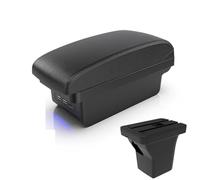 Bracciolo Per Auto Consolle Centrale Modifica Aggiornamento Doppio Strato In Plastica ABS Per Chevy Per Aveo(B2 Black line)