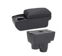 Bracciolo per Auto, per Dacia, per Duster 2019-2024 Bracciolo per Auto dedicato, Contenitore per Interni retrofit, Scatola portaoggetti per Console Centrale (C3 Nero Bianco NOUSB)