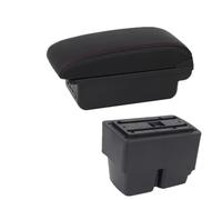 Bracciolo Per Auto Per Ford Per Fiesta MK7 2009 2010 2011 2012 2013 2014 2015 2016 2017 Accessori Per Il Retrofit Del Vano Portaoggetti Bracciolo(B Black red 3USB)