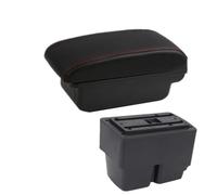 Bracciolo Per Auto Per Ford Per Fiesta MK7 2009 2010 2011 2012 2013 2014 2015 2016 2017 Accessori Per Il Retrofit Del Vano Portaoggetti Bracciolo(A Black red NO USB)