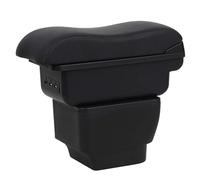 Bracciolo per Auto per Mazda 2Demio 2006-2019 Console Centrale A Doppio Strato Ampio Vano Portaoggetti con 3 Porte di Ricarica USB Nero con Cuciture Rosse.