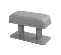 Bracciolo per auto, supporto ergonomico per gomito con regolazione in altezza a 3 livelli, console antiscivolo in pelle PU per la maggior parte dei veicoli, nero (grigio)