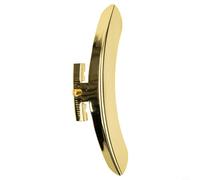 Bracciolo per banjo in lega di zinco dorato, design a gamba singola, per modello vintage, con staffe a gancio per cerchione, include clip di montaggio e fermo per una vestibilità sicura su strumenti a