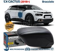 Bracciolo Per Citroen C4 Cactus da 2018 SPECIFICO Poggia Braccio PELLE-PU Nera