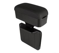 Bracciolo per console centrale auto con portabicchieri retrattile e vano portaoggetti per un uso efficiente dello spazio interno del veicolo (linea nera)