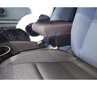 BRACCIOLO per Fiat Grande Panda regolabile in tessuto nero con cuciture gialle