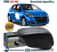 Bracciolo Per Peugeot 208 SPECIFICO Poggia Braccio PELLE-PU Nera