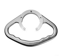 Bracciolo per serbatoio del carburante per moto, barra di supporto per passeggero, design in alluminio CNC, compatibile con Kawasaki (argento)
