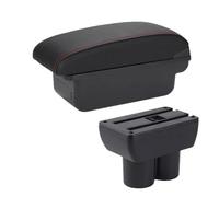 Bracciolo Per Suzuki Per Jimny JB23 JB43 1999-2013 2014 2015 2016 2017 Bracciolo Auto Parti Adattamento Bracciolo Scatola Portaoggetti Accessorio(C 1 Black red NO USB)