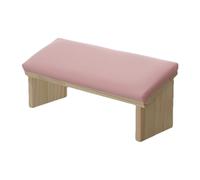 Bracciolo per unghie, cuscinetti per manicure, con base in legno con design smussato e cuscino in pelle PU, supporto per poggia mano per lucidatura unghie, supporto per nail art, nail tech