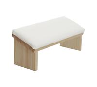 Bracciolo per unghie, cuscinetti per manicure, con base in legno con design smussato e cuscino in pelle PU, supporto per poggia mano per lucidatura unghie, supporto per nail art, nail tech