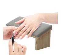 Bracciolo per unghie, in legno PU, poggia mano per manicure, design smussato, comodo bracciolo per lucidare le unghie, robusto supporto per per la casa