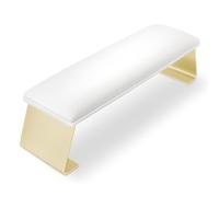 Bracciolo per unghie lavabile, impermeabile, poggia mano per manicure, con gambe in lega di alluminio antiscivolo, tecnologia in pelle, lo smalto può essere rimosso, HR602 (bianco)